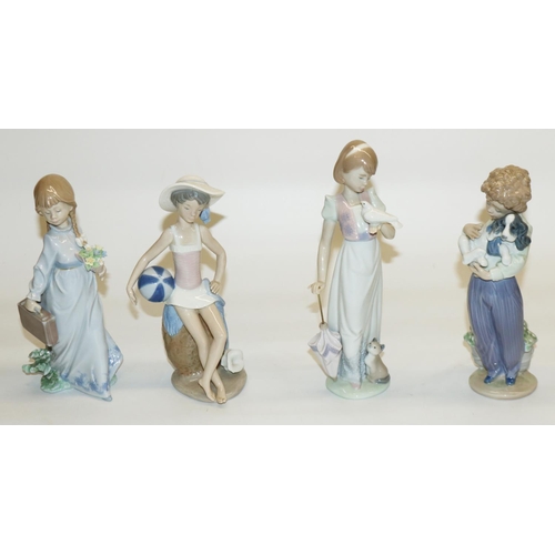 461 - Four Lladro porcelain figures, model numbers 7604, 7611, 5219, 7609, H23cm max (4)