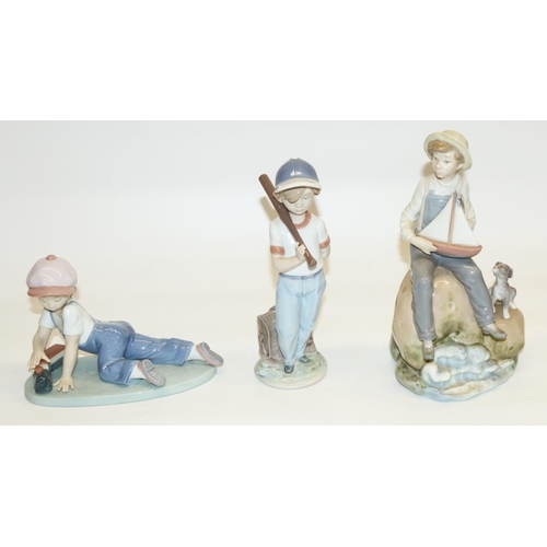 463 - Three Lladro porcelain figures, model numbers 7610, 7619, 5166, H24cm max (3)