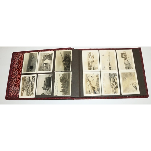 466 - WWII photograph album containing 28 photographs of Egypt/North Africa/Middle East relating to the Br... 