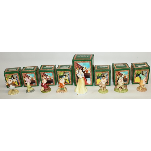 468 - Set of Royal Doulton Disney's Snow White and Seven Dwarfs figures, models SW 9-1616, all with origin... 