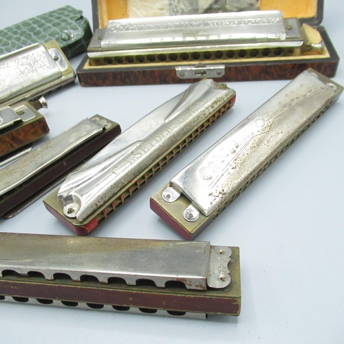 584 - Harmonicas - Hohner 'The Super Chromonica', Hohner 'Song Band Vamper', Hohner 'The Cromonica', Hohne... 