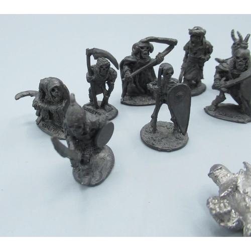 155 - Eight 1984 Games Workshop lead figures & a 'Merry Xmas' white metal figure (qty)