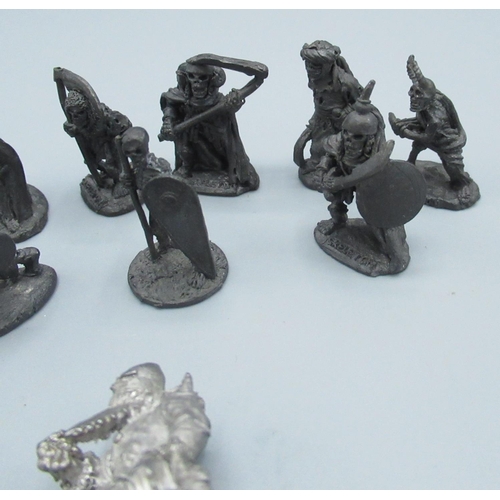 155 - Eight 1984 Games Workshop lead figures & a 'Merry Xmas' white metal figure (qty)