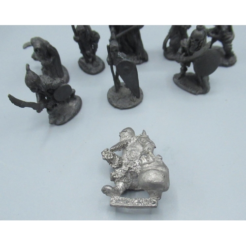 155 - Eight 1984 Games Workshop lead figures & a 'Merry Xmas' white metal figure (qty)