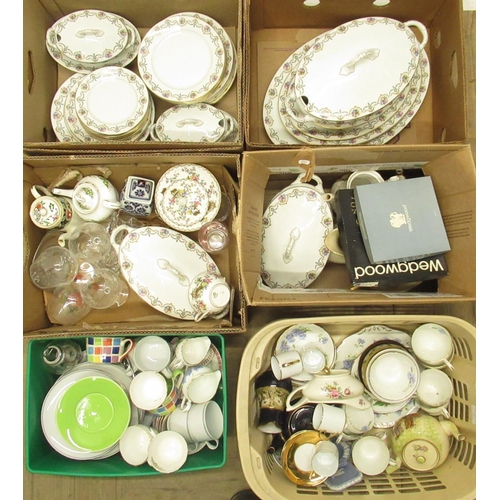 157 - Collection of assorted ceramics, glassware, etc. inc. a Czecho-Slowakia part dinner set, Adderley wa... 