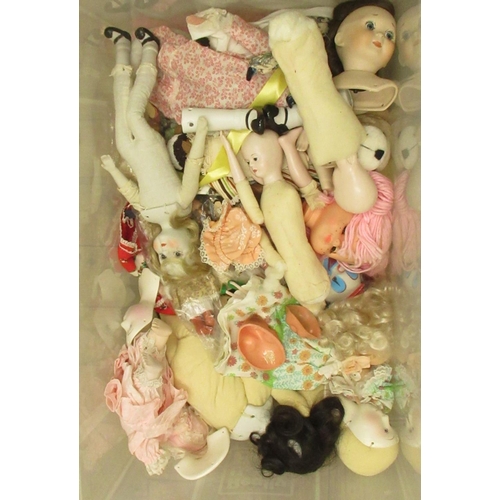 427 - Collection of dolls and doll parts inc. legs, arms, heads etc. (qty)