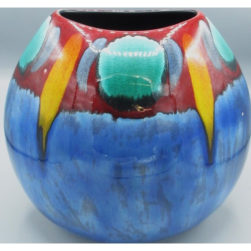 437 - Poole pottery Infusion vase, H26cm W37cm