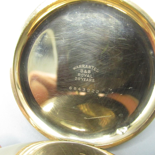 71 - H. Samuel Manchester 'Everite' rolled gold hunter cased keyless wound and set pocket watch, signed w... 