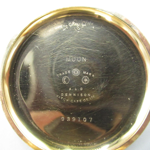 72 - Kay's Keyless 'Triumph' early C20th rolled gold keyless hunter cased pocket watch, with signed white... 