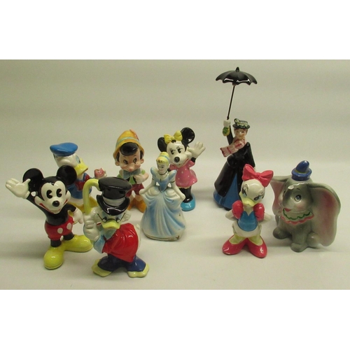 420 - Disney -  Japanese and foreign import ceramic figures of Disney characters inc. Minnie and Mickey mo... 