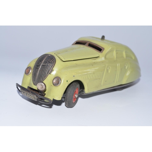 1286 - Schuco Kommando Anno 2000 tinplate clockwork car, pre-war 