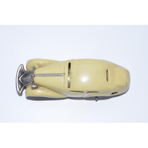 1287 - Schuco Mirako 1001 post war tin plate clockwork car model with working mechanism, no key, very good ... 