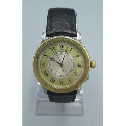 616 - Longines Hour Angle automatic wristwatch, signed gold cased dial with Roman numerals, railtrack minu... 