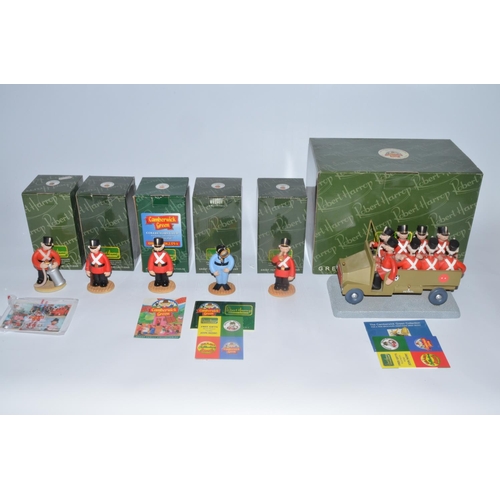 697 - 6 boxed Robert Harrop Camberwick Green soldier figures:
CG17 Sgt Major Grout
CG18 Soldier 
CG65 Priv... 