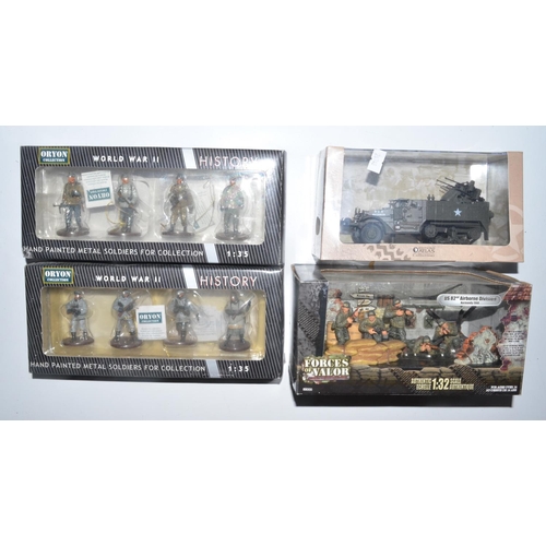 14 - Five Forces Of Valor 1/32 World War 2 model sets including a GMC 2.5 ton cargo truck, US Amphibian G... 