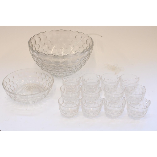 30 - American Federal Glass Company Jubilee Punch set in the Yorktown Colonial pattern, in original box (... 