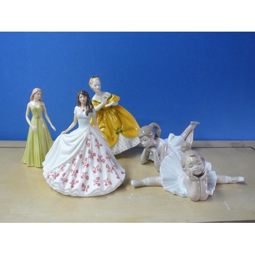 65 - Royal Doulton figurines - 'Birthstones January - Garnet', 'The Last Waltz', 'Signs of the Zodiac - C... 