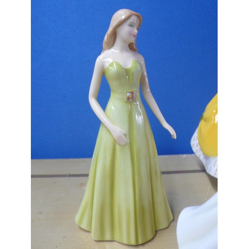 65 - Royal Doulton figurines - 'Birthstones January - Garnet', 'The Last Waltz', 'Signs of the Zodiac - C... 