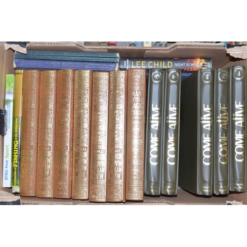 745 - Collection of books and bound magazines. See photos for details. Qty, (3 boxes)