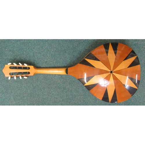 178 - Musima 8 string mandolin, with inlaid fingerboard and marquetry back