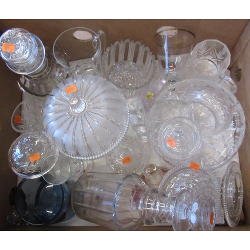 85 - Collection of meat plates, decanters, Wedgwood ware etc (3 boxes)