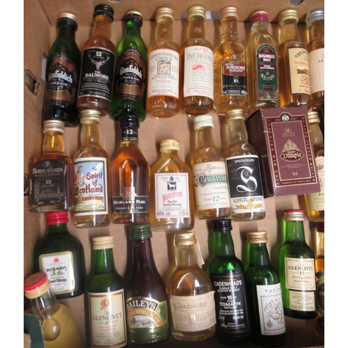 221 - Large collection of Scottish Whisky miniatures, including single malt, blends, various distilleries ... 