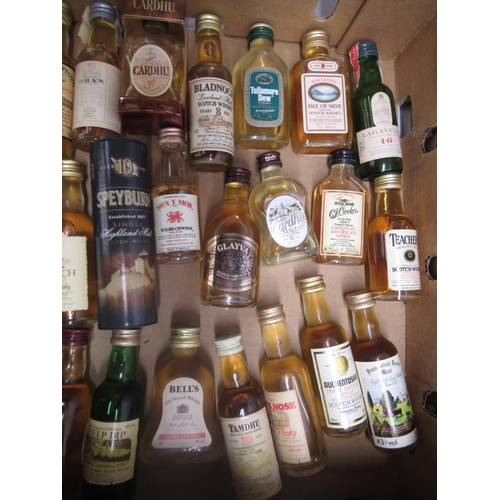 221 - Large collection of Scottish Whisky miniatures, including single malt, blends, various distilleries ... 