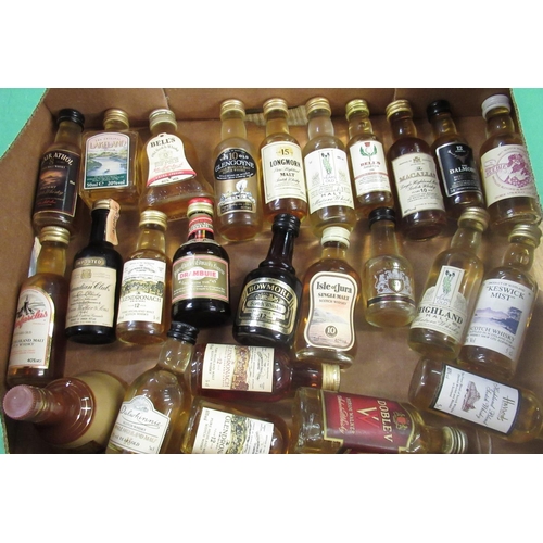 221 - Large collection of Scottish Whisky miniatures, including single malt, blends, various distilleries ... 