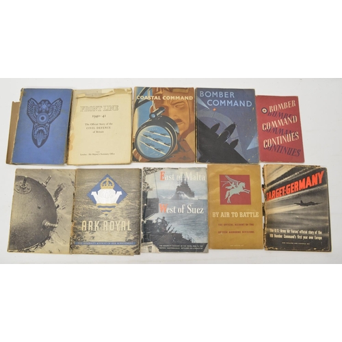 226 - Collection of Royal Air Force and WW2 operations ephemera, books and prints including a 1/144 pewter... 