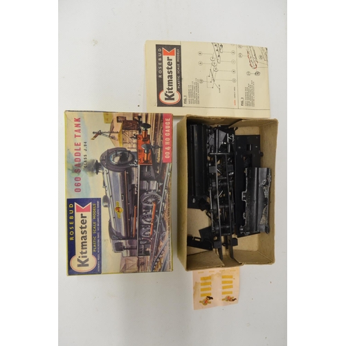 228 - Collection of OO gauge railway wagons and a single electric Hornby 0-6-0 tank engine (and a built up... 