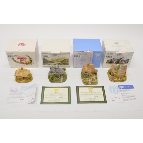 237 - Twelve Lilliput Lane Collectors Club models with certificates: Nutkin Cottage, Arithmetic At The Old... 