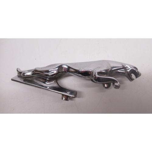 244 - Chromed Jaguar car bonnet mascot (A/F) L14cm