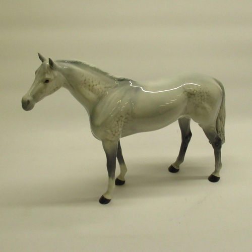 295 - Beswick Large Racehorse in mottled rocking horse grey 1564, H30cm