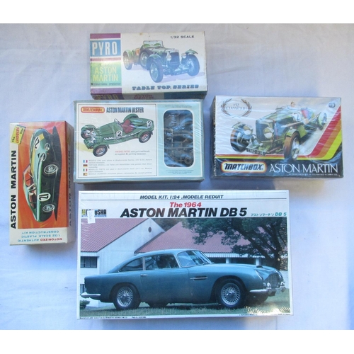 299 - Collection of seven 1/18 scale Aston Martins inc. DB5, 1934 Roadster, Vanquish, DB7 etc