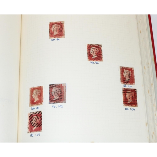 650 - World stamp collection in four albums, most mounted, including a penny black and penny reds, an albu... 