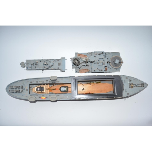 759 - 1/72 Flower Class Corvette HMCS Snowberry, built up Revell plastic model kit with added radio contro... 