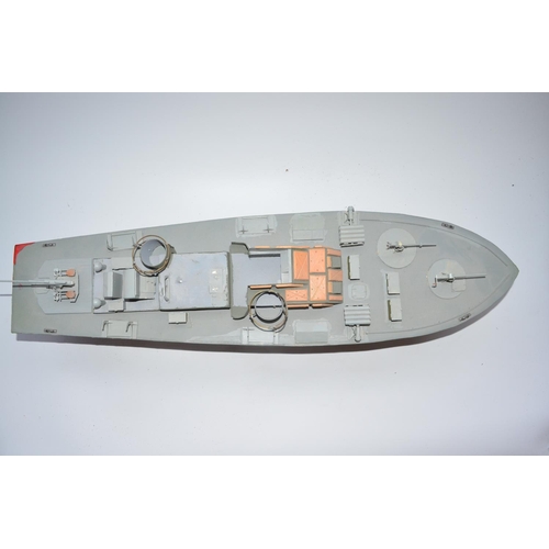 759 - 1/72 Flower Class Corvette HMCS Snowberry, built up Revell plastic model kit with added radio contro... 