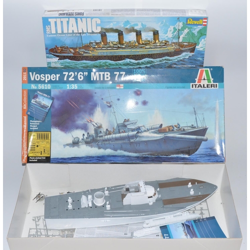 759 - 1/72 Flower Class Corvette HMCS Snowberry, built up Revell plastic model kit with added radio contro... 