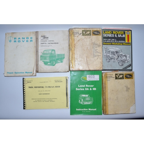 769 - Collection of Land Rover and Range Rover workshop manuals and parts catalogues. (7)