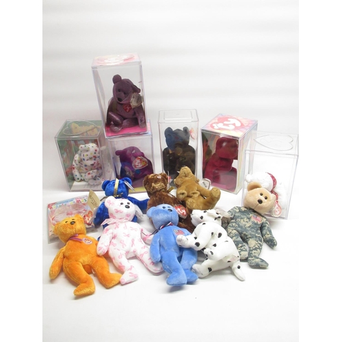 1429 - Collection of TY Beanie Babies, some in plastic display casing