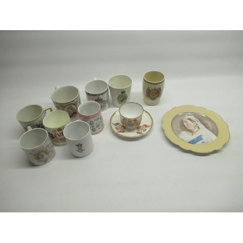 1448 - Collection of early commemorative ware inc. Queen Victoria, Edward VII, George V and a mug commemora... 