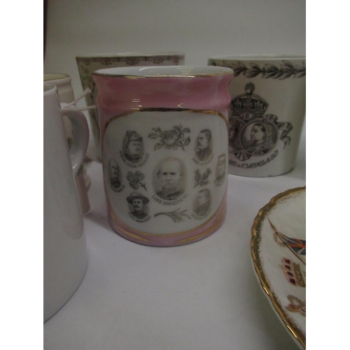 1448 - Collection of early commemorative ware inc. Queen Victoria, Edward VII, George V and a mug commemora... 