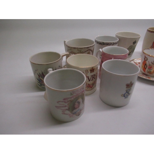 1448 - Collection of early commemorative ware inc. Queen Victoria, Edward VII, George V and a mug commemora... 