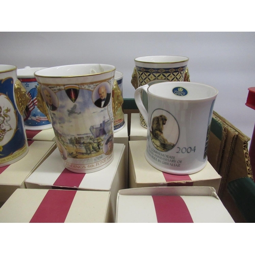 1470 - Collection of commemorative ware mugs, beakers, plates, etc. covering Royal Family visits and person... 