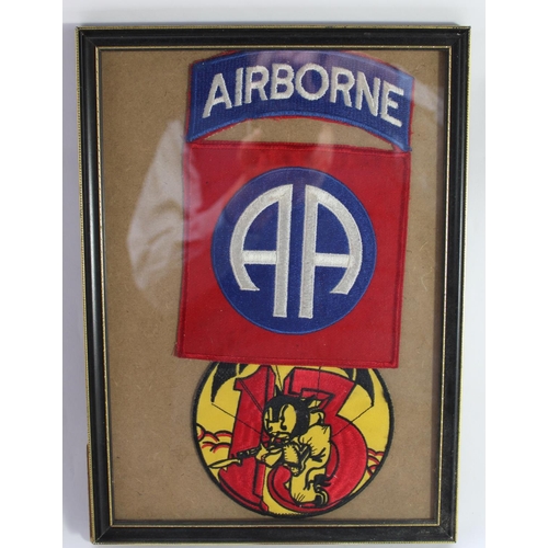 813 - Collection of US military regimental and squadron cloth badges and patches, mainly WW2 era including... 