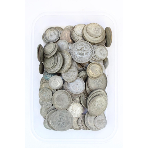 1311 - Selection of post-1920 0.500 GB silver content coinage, threepence through half crown, gross 890g