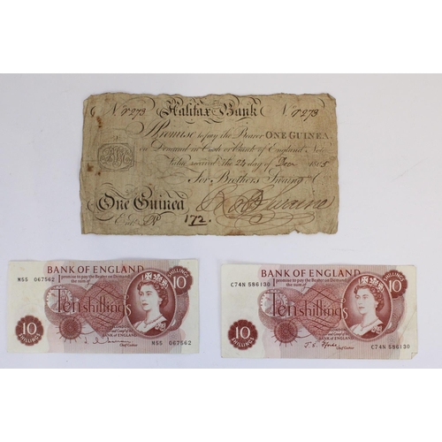 1313 - Halifax Commercial Bank note, One Guinea 24th December 1805 for Brothers Swaine with Swaine signatur... 