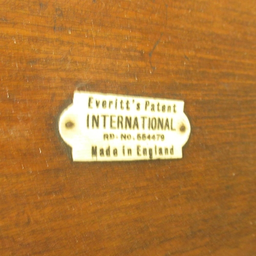 387 - C20th Everitt's Patent International oak trouser press, Banks Bros tie press (2)