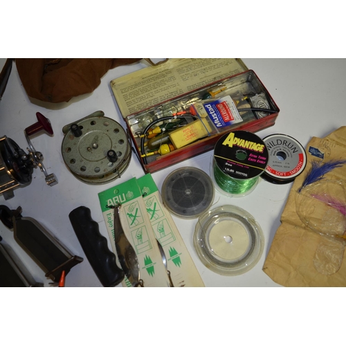 858 - A collection of course and sea fishing equipment including a Gilfin Model 500 multiplier reel, 3 sid... 