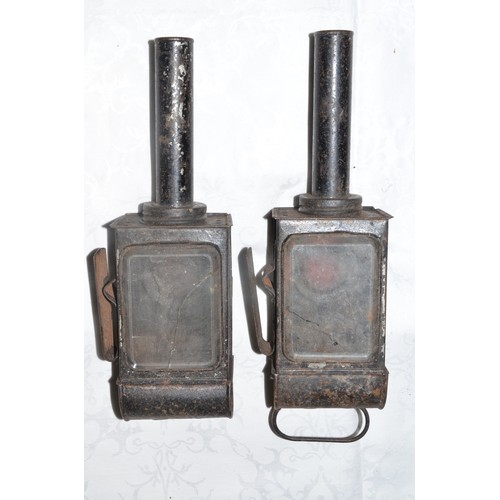 843 - Pair of carriage lamps, A/F